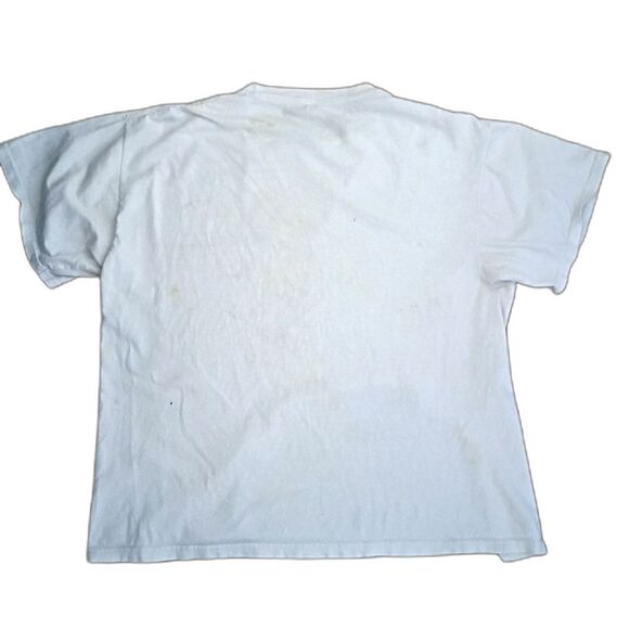 Nautica Thrashed T Shirt Stained Torn Destroyed Men's L Sailboat Logo Graphic T - Picture 2 of 8